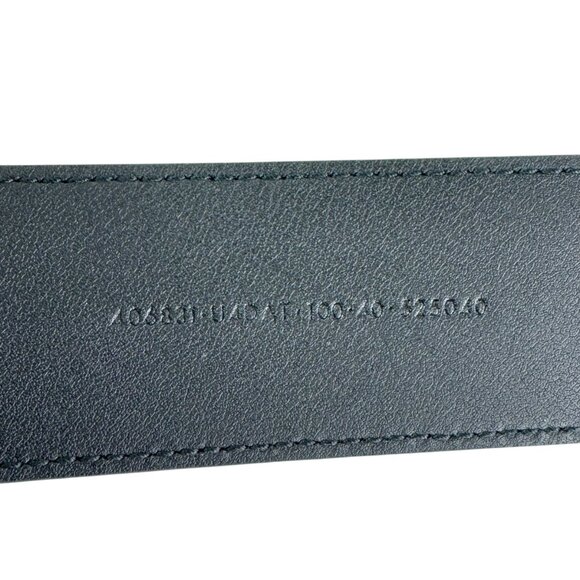 GUCCI X ADIDAS Marmont Black Leather GG Buckle Men Belt Made in Italy 100-40 - Picture 10 of 10